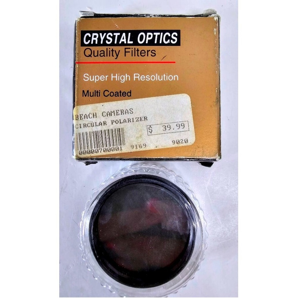 Crystal Optics Camera Polarizer Lens Filter 52mm - Black/Gold